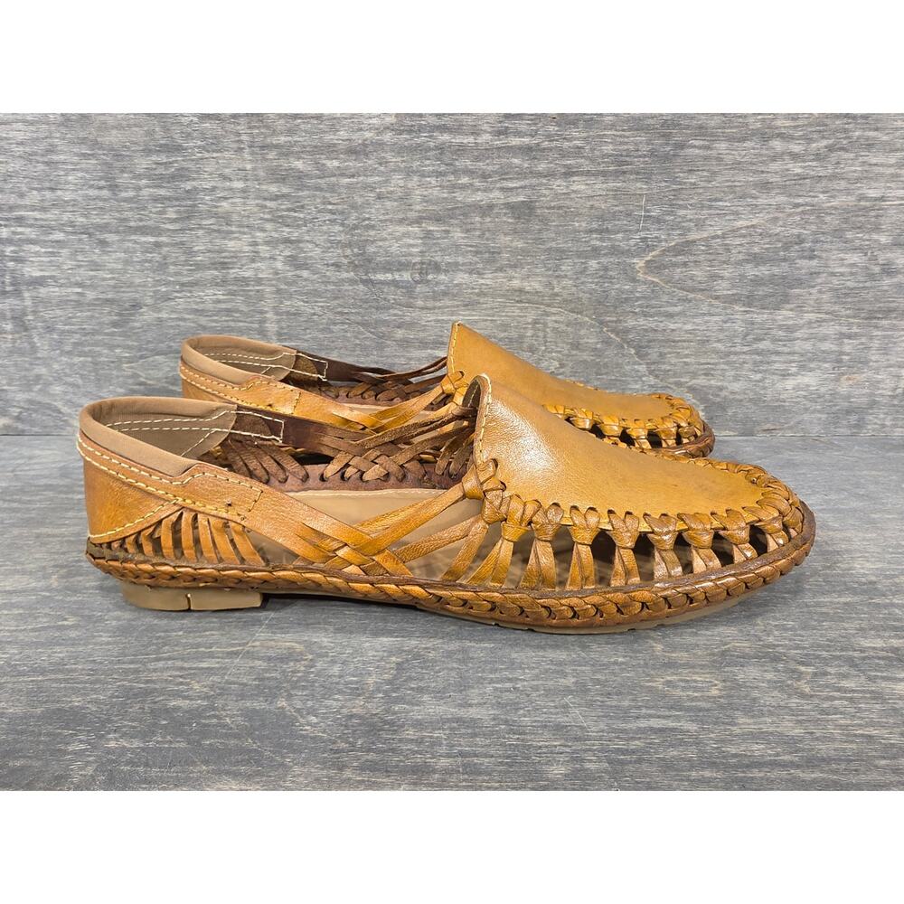Desi Hangover Hand Crafted Brown Leather Arch Support Loafers Size 11 Men